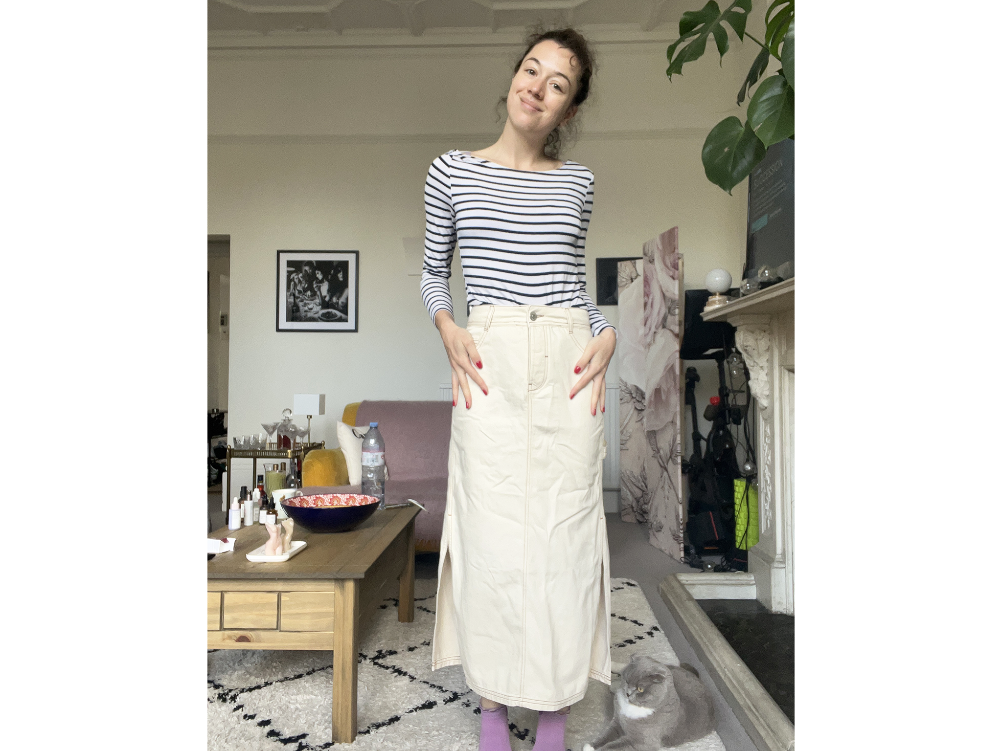 Long denim skirt vintage sale